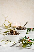 Kutia - traditional Polish Christmas dessert with poppy seeds, wheat and dried fruits