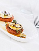 Roasted tomatoes with goat's cheese and thyme