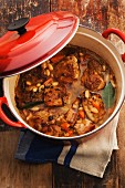 Chicken and port wine cassoulet