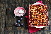 Yeasted plum cake