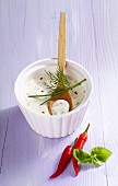 Herb and quark dressing with chilli
