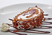 Creamy chocolate roulade