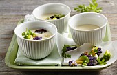 Cream of cauliflower soup with Romanesco broccoli