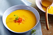 Carrot and papaya soup