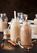 Spiced date shakes in small bottles