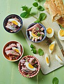 Herring salad with hard-boiled eggs (Germany)