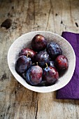A bowl of damsons
