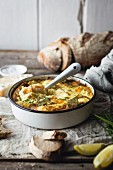 A frittata with smoked haddock