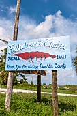 Schild: Anglerzubehör, Panhandle, Florida, USA