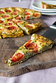 Frittata with tomatoes and herbs