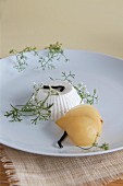 Vanilla panna cotta with poached pears
