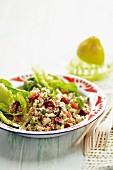 Cauliflower couscous with cranberries and herbs