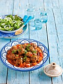 Tagine with meatballs and tomatoes
