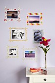 DIY picture frames made from newspaper or old wrapping paper