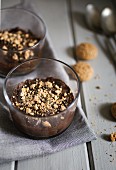 Chocolate mousse with crumbled amaretti