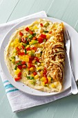 Omelette with peppers and cheese