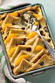 Sweet bread bake with raisins and oranges