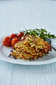 Potato and onion fritters with herbs