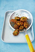 Indian panner croquettes with coriander
