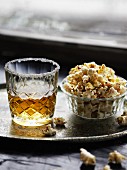 Apple punch with popcorn