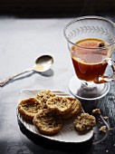 Winter Pimms with biscuits