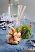 Prawn cocktail with spinach