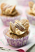 Coffee and pecan nut cupcakes