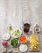 Ingredients for potato soup