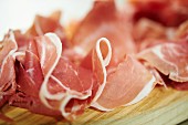 Sliced Parma ham (close up)