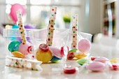 Sweets in cellophane party bags