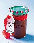Homemade chocolate spread as a gift