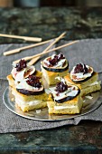 Focaccia with fresh figs and Parmesan cheese