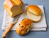 Three types of white bread