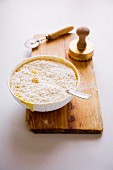 A bowl of ingredients for making pasta