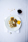 Crostini di polenta con salsa di fegato (polenta slices with liver cream, Italy)
