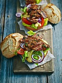 Grilled ox on bread rolls