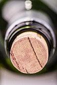 A cork in a bottle (close-up)
