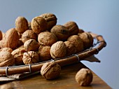 Walnuts in a basket