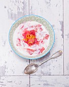 Yoghurt with rhubarb compote