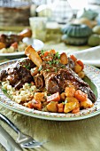 Lamb shank with vegetables