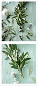 Instructions for making a festive olive-branch garland