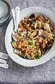Fregola with clams and mussels