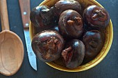 A bowl of water chestnuts
