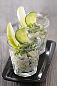 Tzatziki with cucumber and green apple