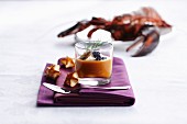 Cream of lobster soup with caviar
