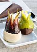 Fig dipped in chocolate