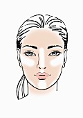 Illustration: Highlights mit Make-up setzen, Step 1