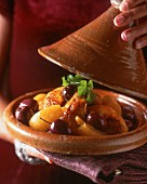 Chicken tagine with salted lemons and olives
