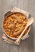 Cassoulet (bean stew with meat and sausages, France)