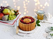 A pork pie with cranberries for Christmas